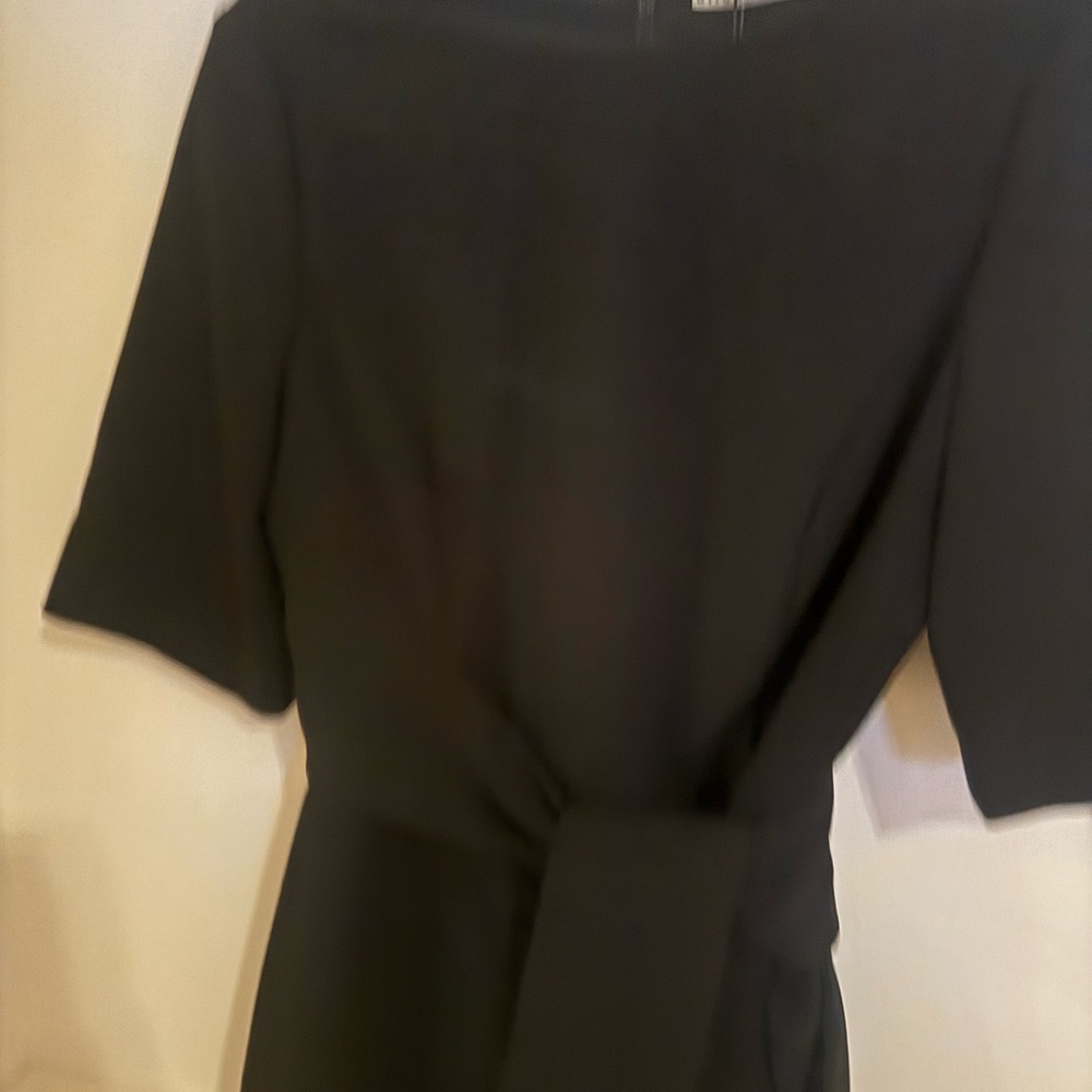 Alice + Olivia Black Virgil Boat Neck Mini Dress - Picture 4 of 8